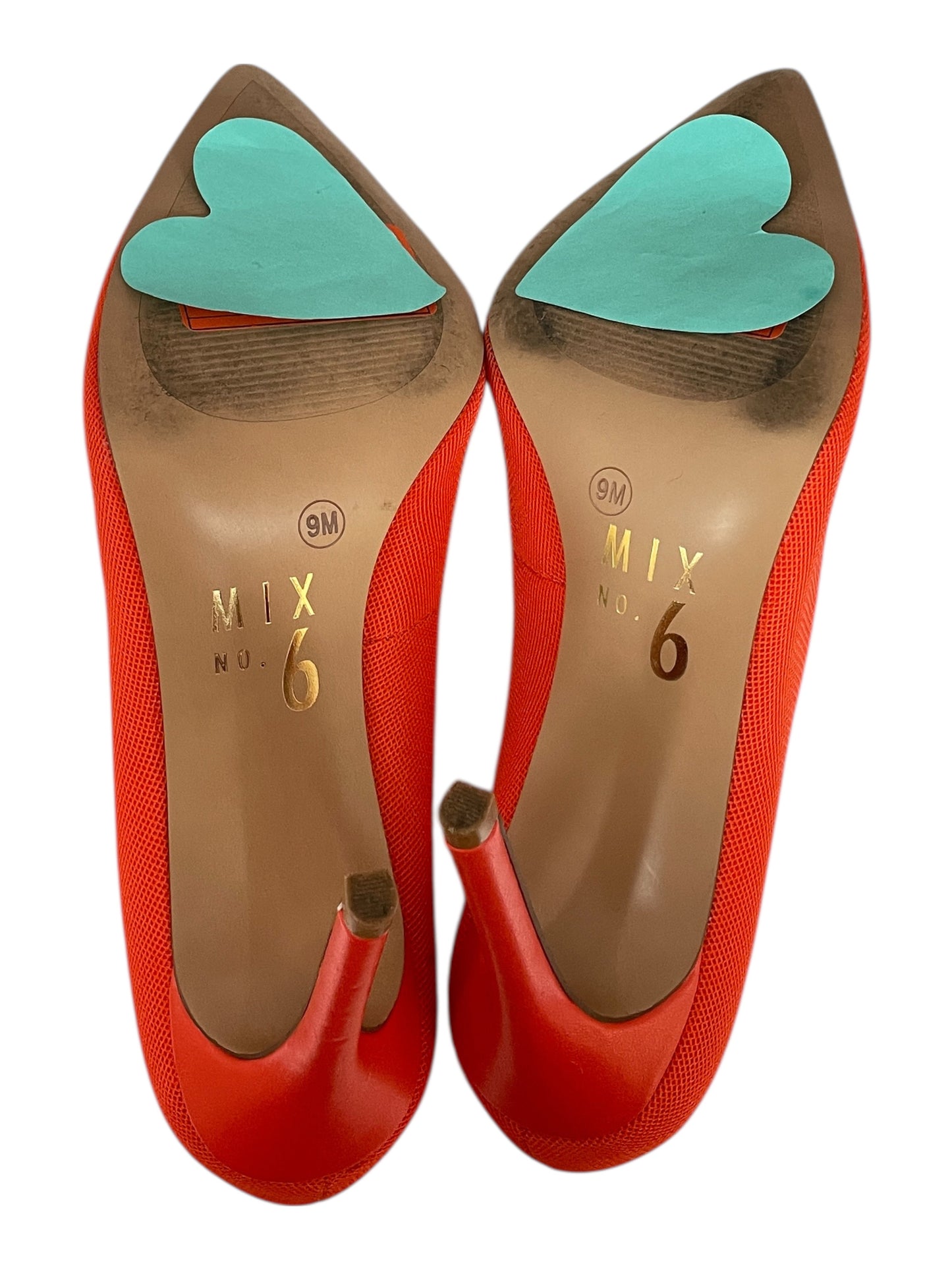 Shoes Heels Stiletto By Mix No 6 In Orange, Size:9