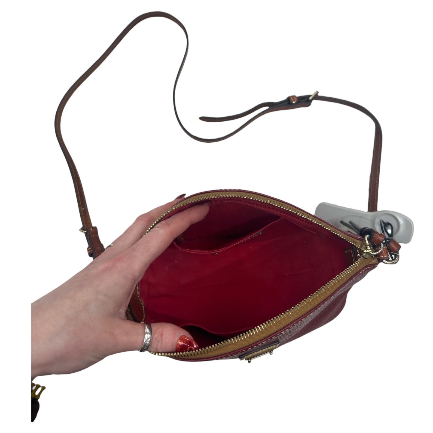 Crossbody Designer By Dooney And Bourke In Red, Size:Medium