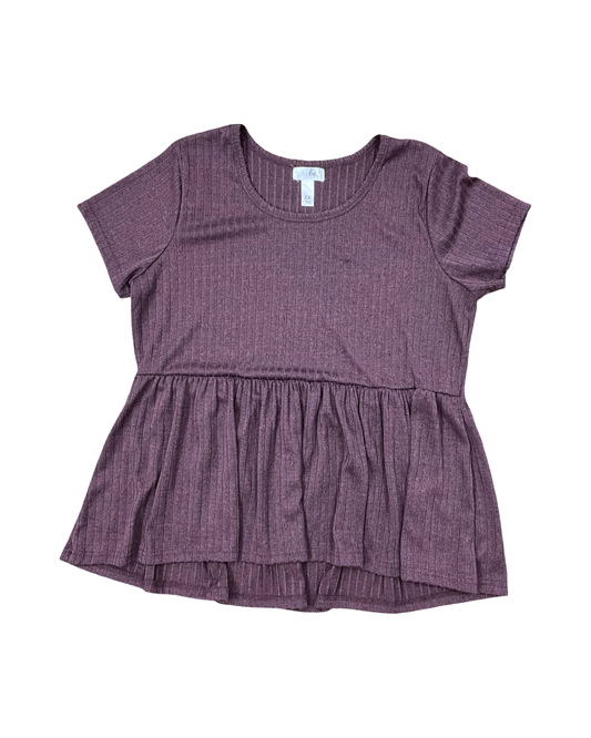 Top Ss By Just Be In Purple, Size:2X
