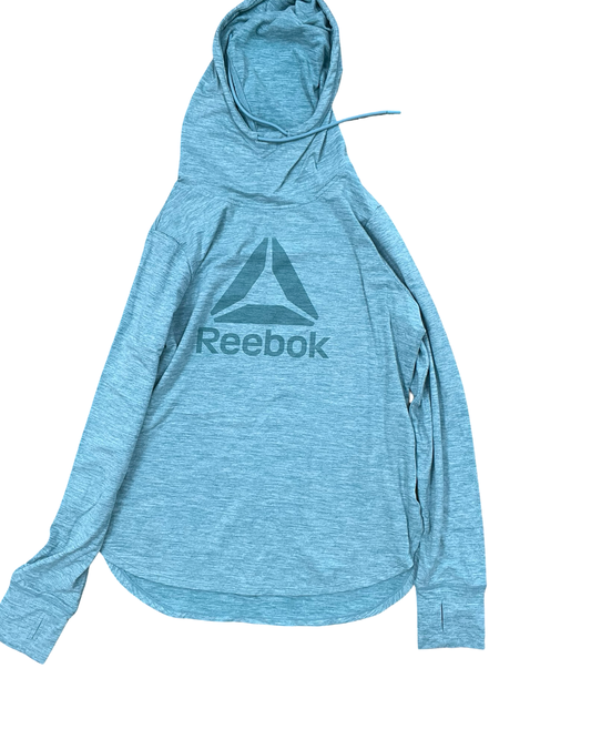 Athletic Top Ls Hoodie By Reebok In Blue, Size:L
