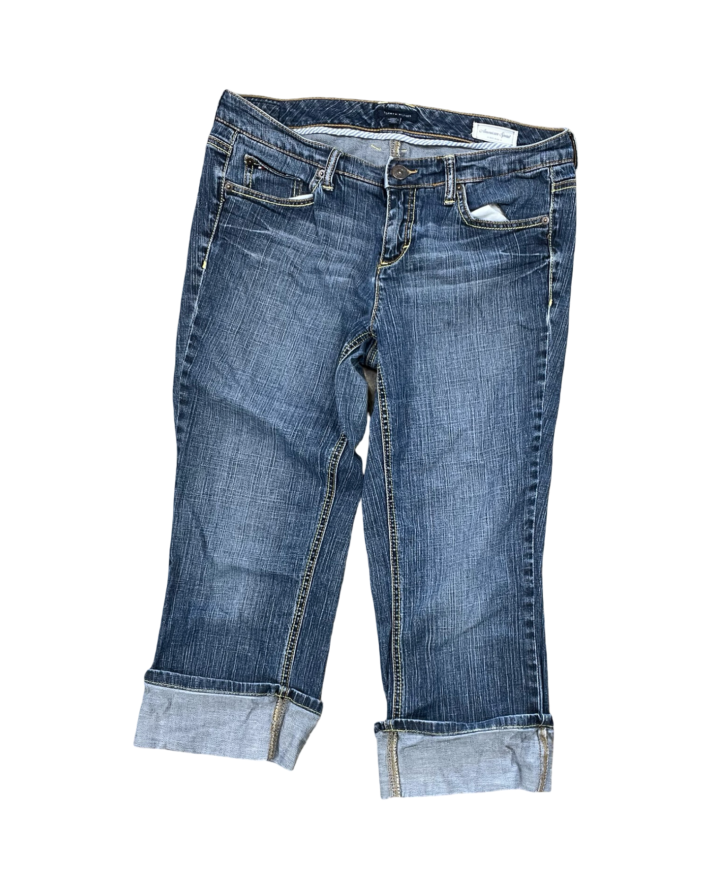 Jeans Cropped By Tommy Hilfiger In Blue Denim, Size:8