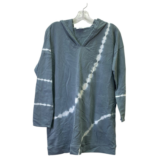 Athletic Top Ls Hoodie By J. Jill In Grey & White, Size:M