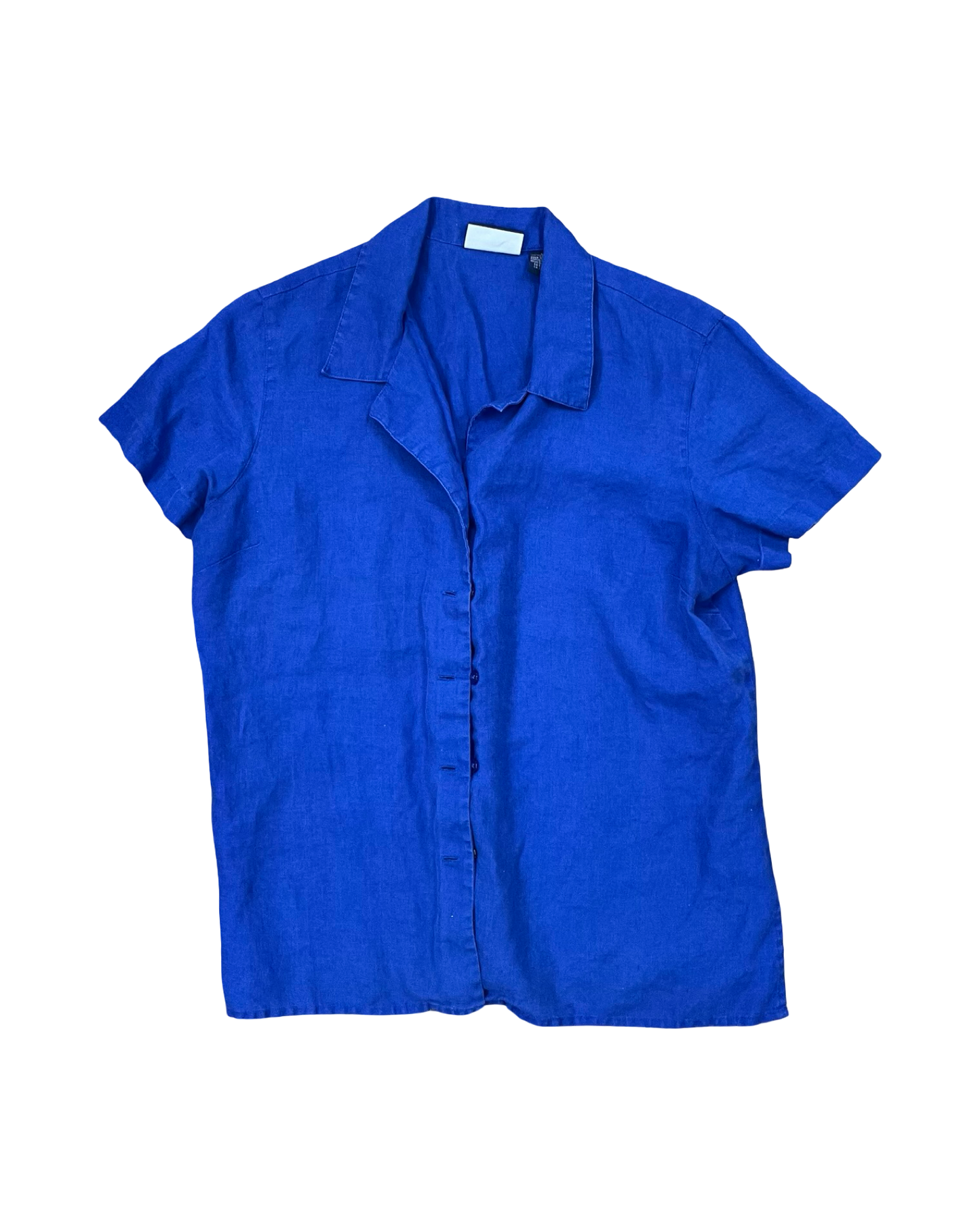 Blouse Ss By Liz Claiborne In Blue, Size:L
