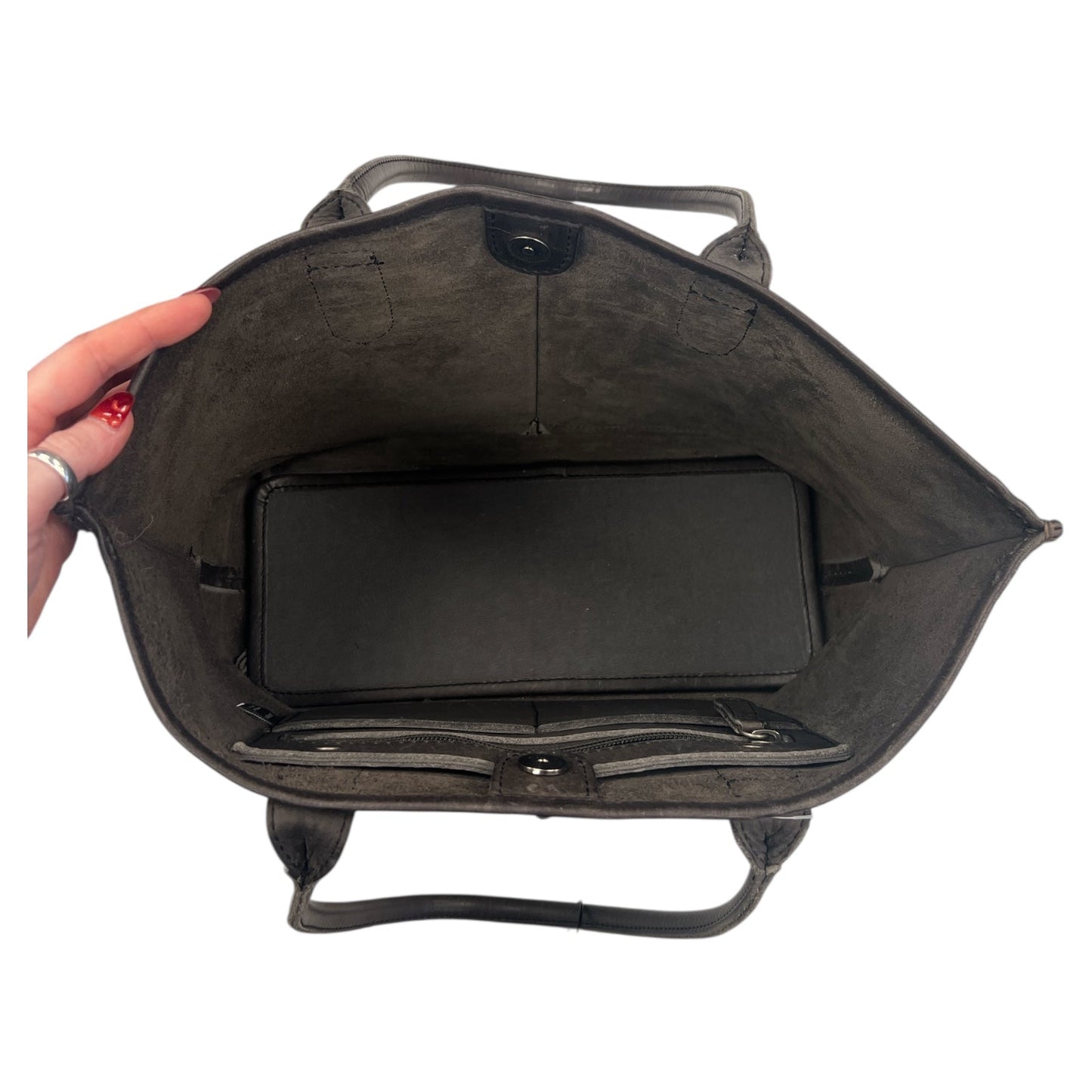 Handbag Designer By Frye In Grey, Size:Large