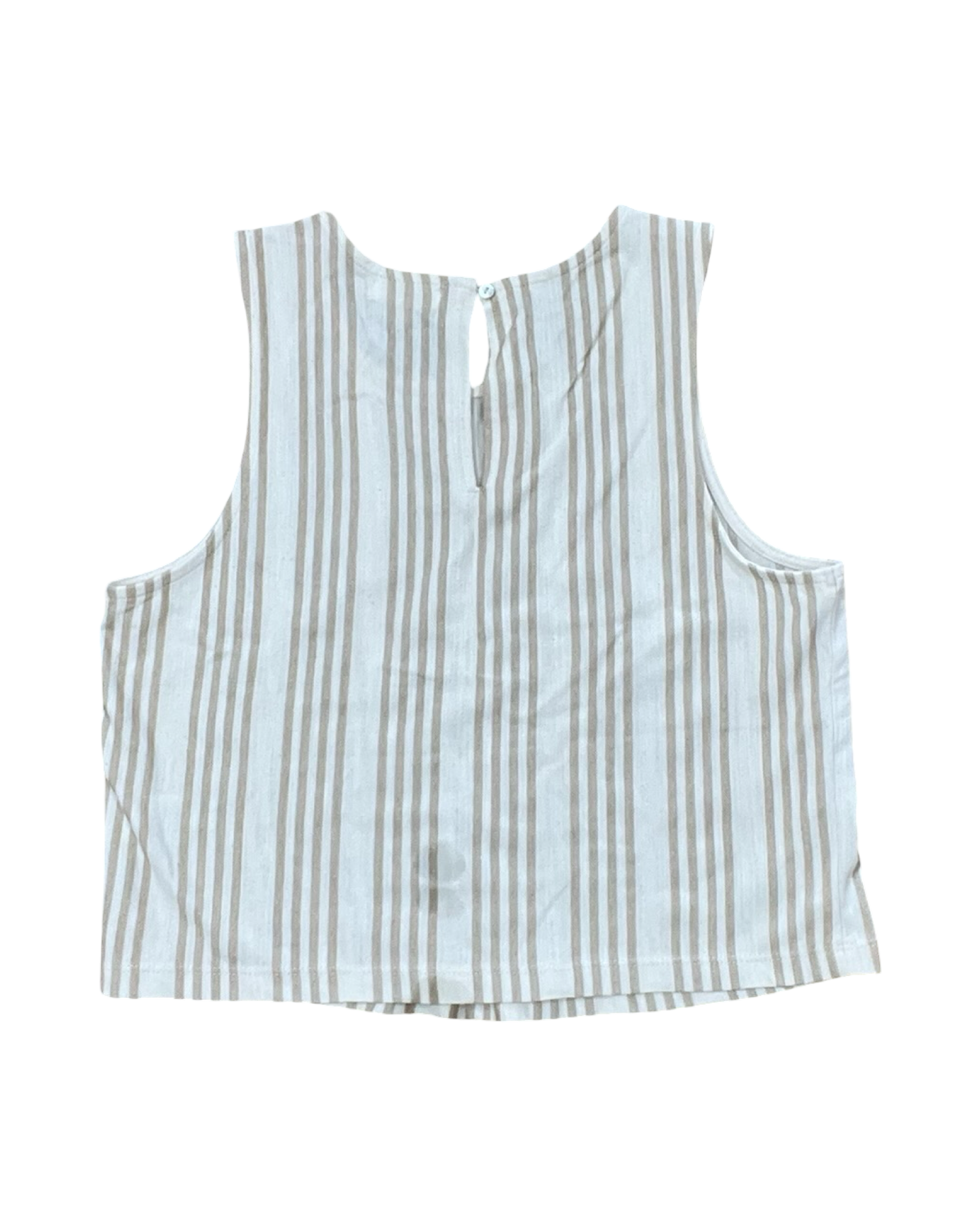 Top Sleeveless By Z Supply In Tan & White, Size:Xs