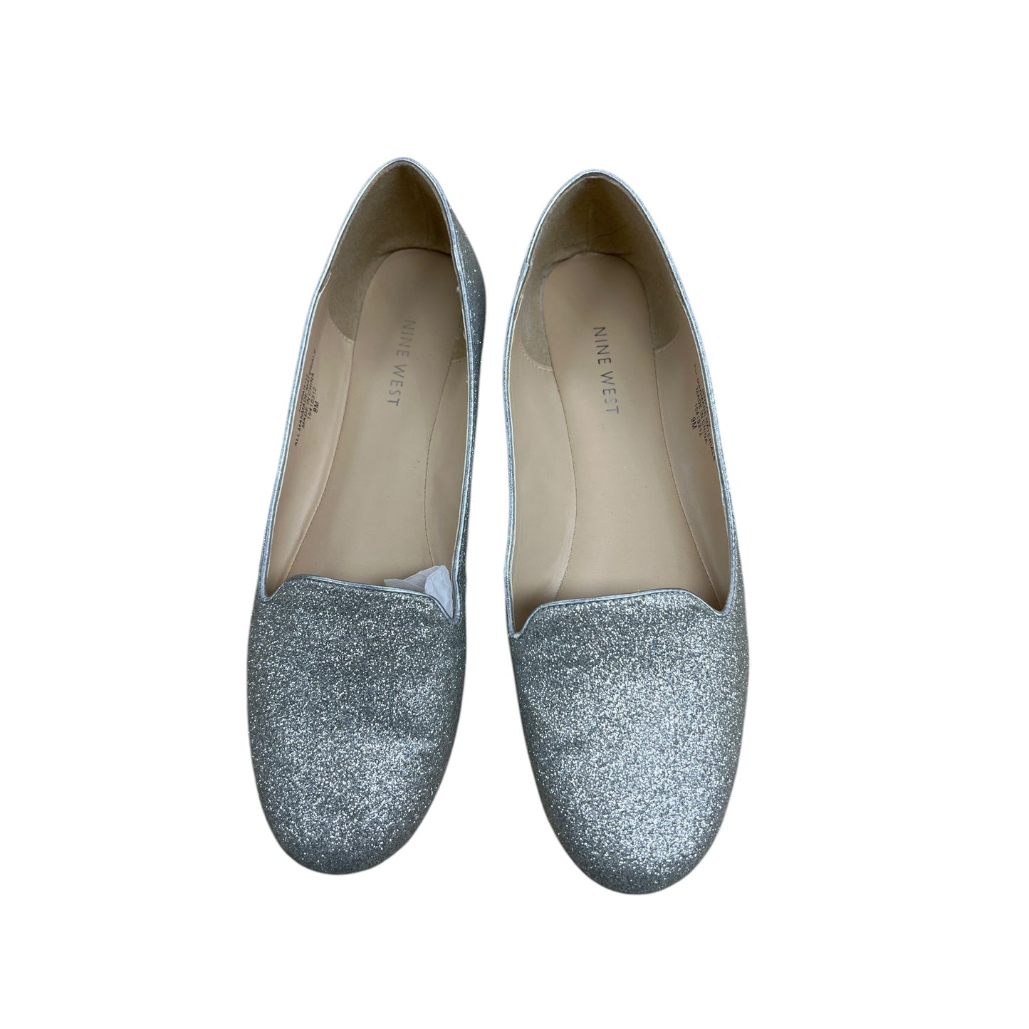 Shoes Flats By Nine West In Silver, Size:9