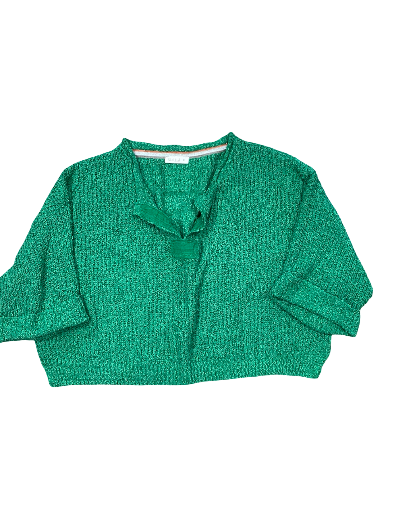 Top 3/4 Sleeve By Illa Illa In Green, Size:M