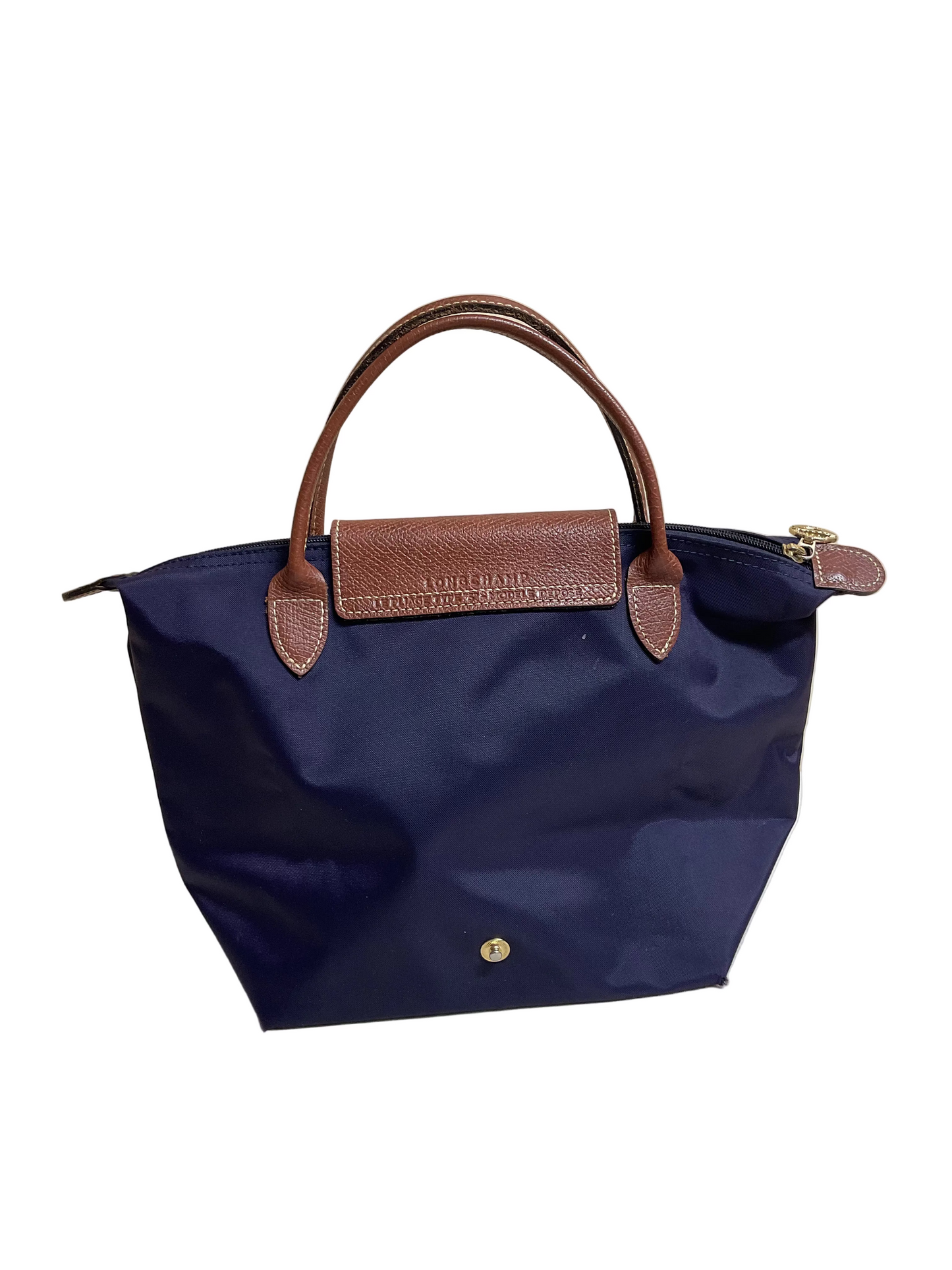 Handbag Designer By Longchamp In Brown & Purple, Size:Small
