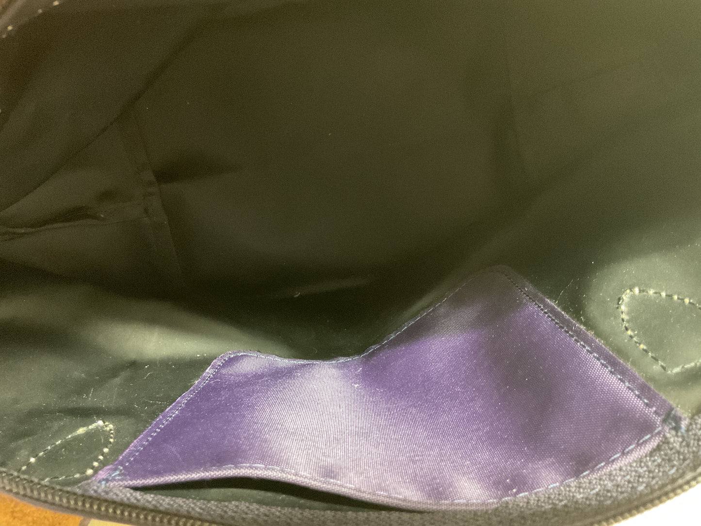 Handbag Designer By Longchamp In Brown & Purple, Size:Small