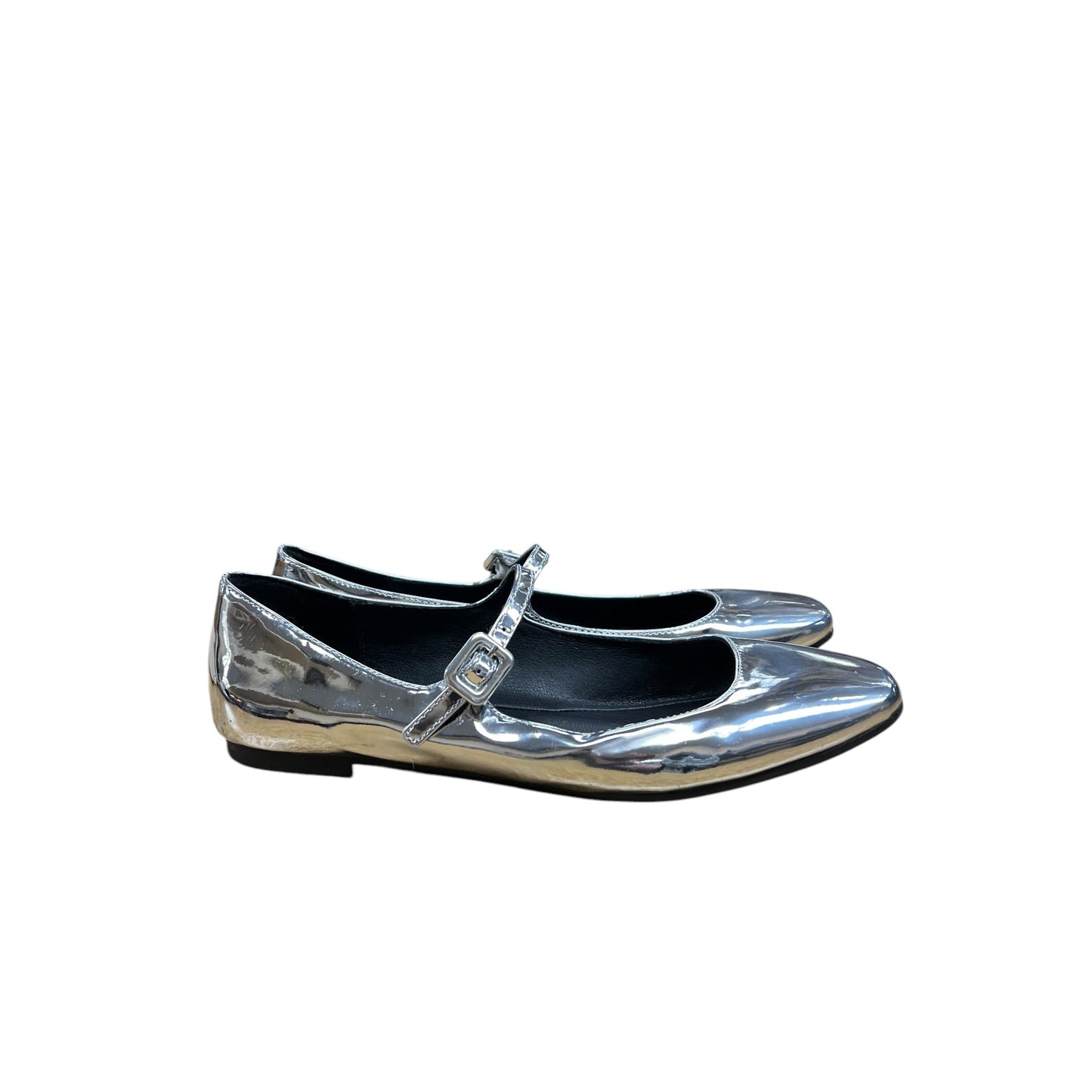 Shoes Flats By Steve Madden In Silver, Size:11