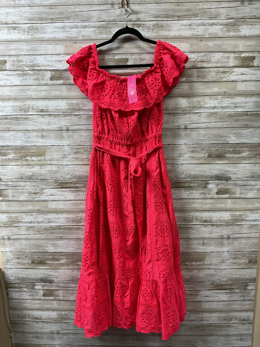 Dress Designer By Lilly Pulitzer In Coral, Size:M
