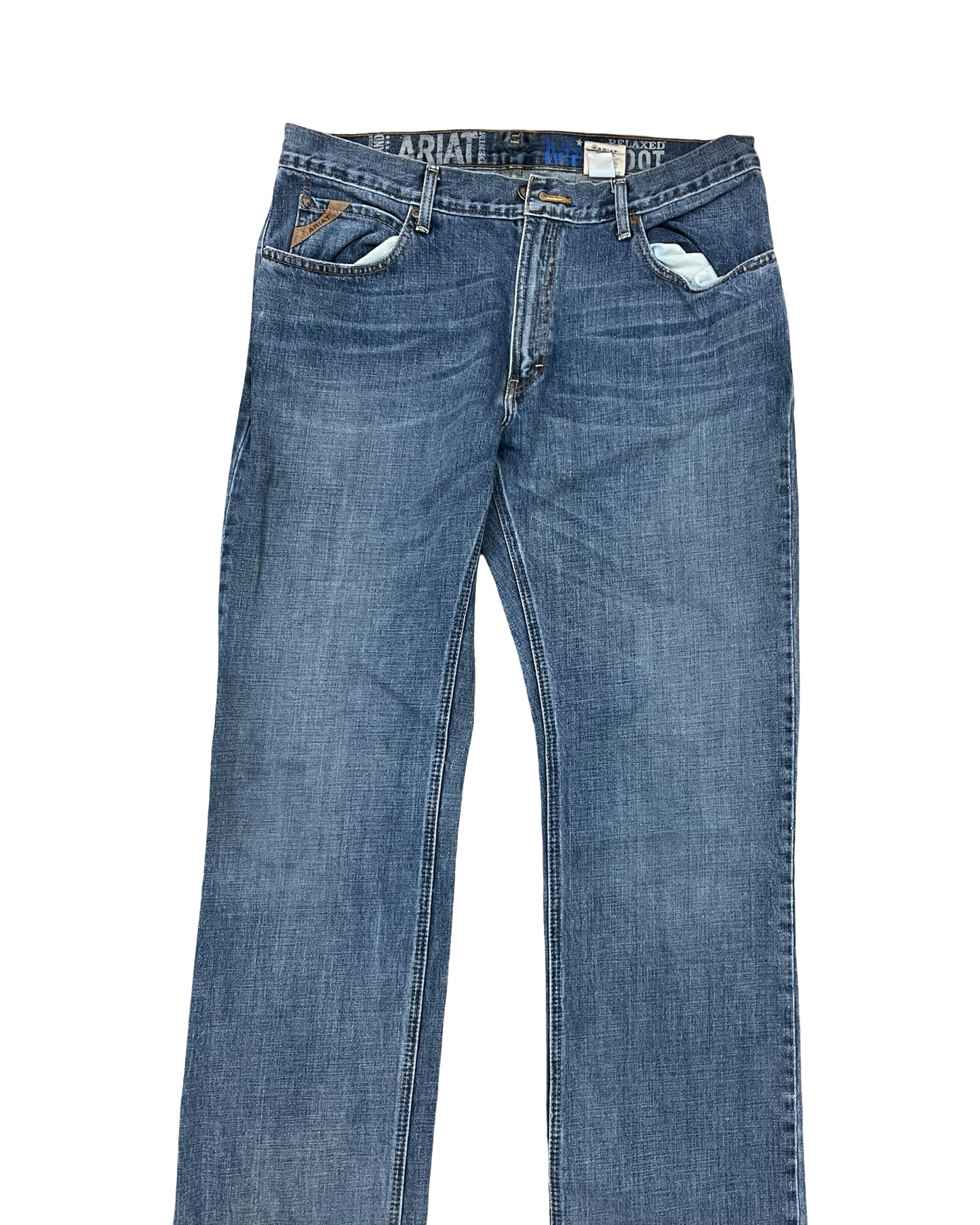 Jeans Boot Cut By Ariat In Blue Denim, Size:18