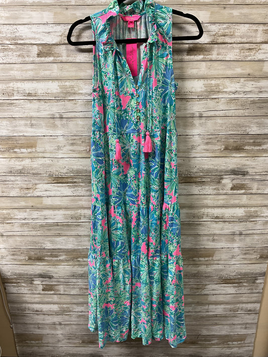 Dress Designer By Lilly Pulitzer In Blue & Green, Size:S
