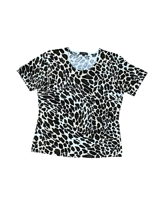 Top Ss By Clothes Mentor In Animal Print, Size:M