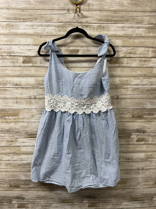 Dress Designer By Lilly Pulitzer In Blue & White, Size:14