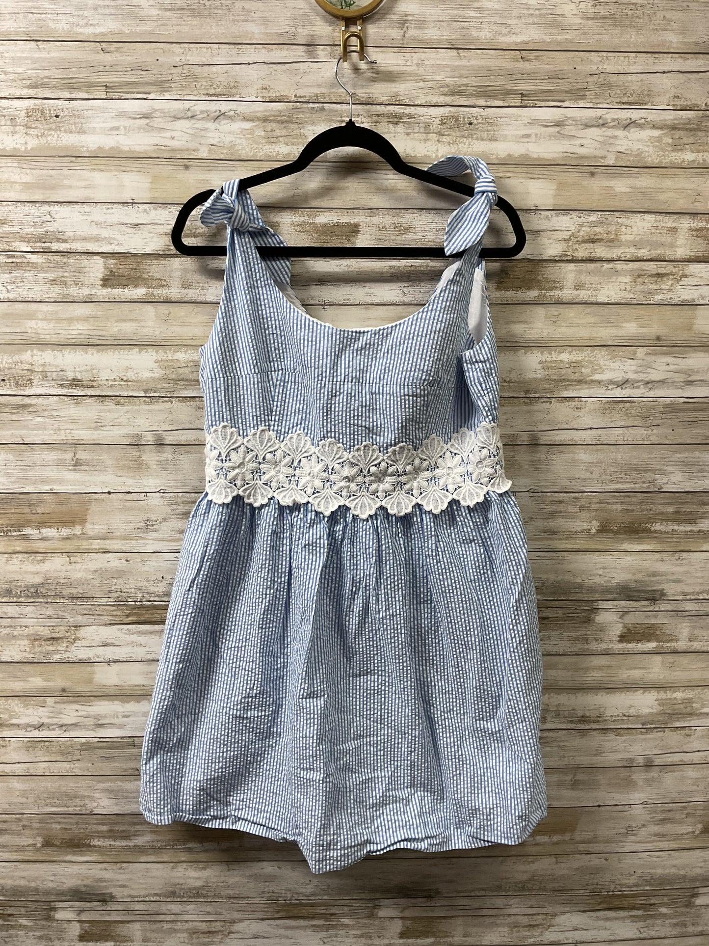 Dress Designer By Lilly Pulitzer In Blue & White, Size:14