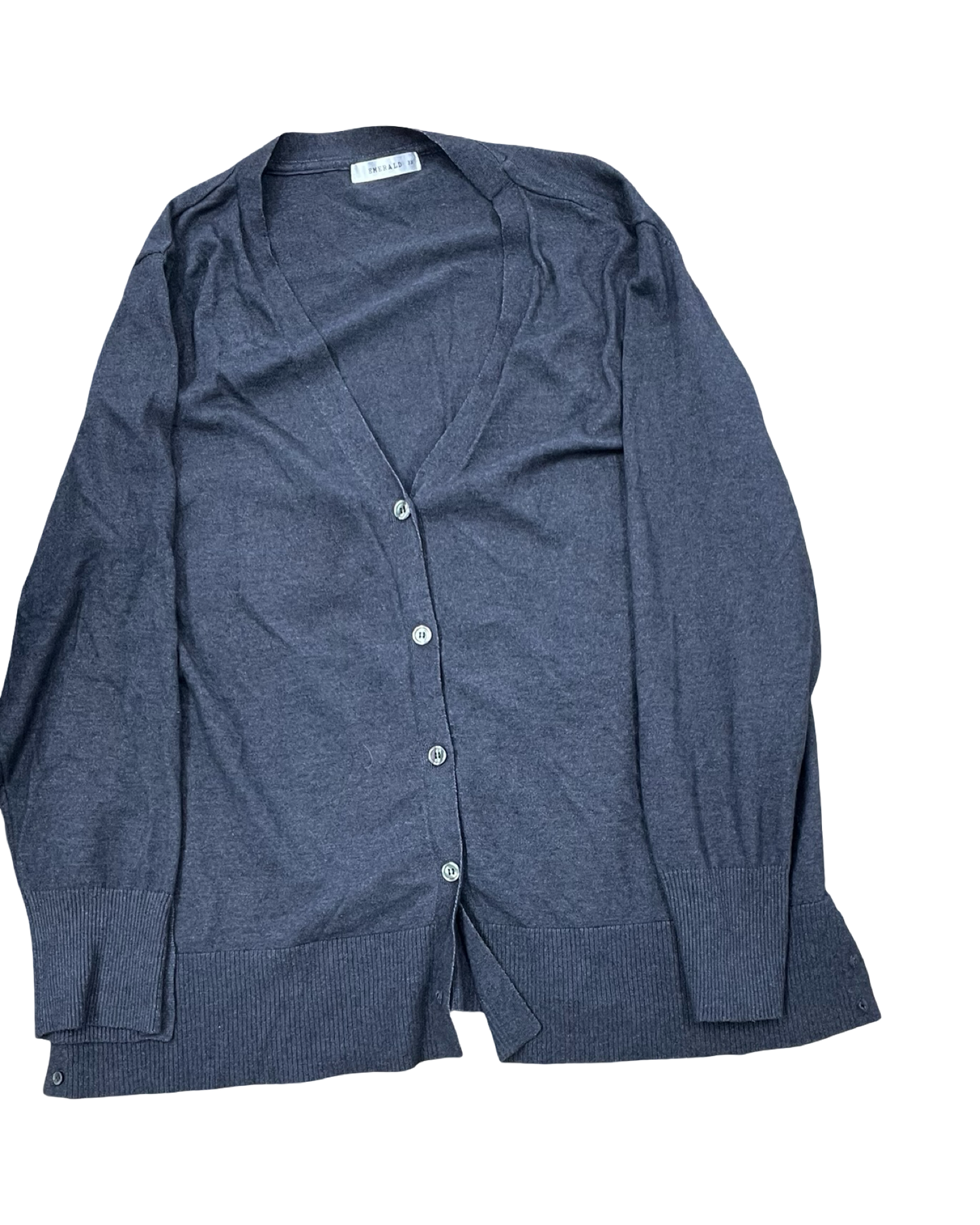 Cardigan By Emerald In Grey, Size:3X