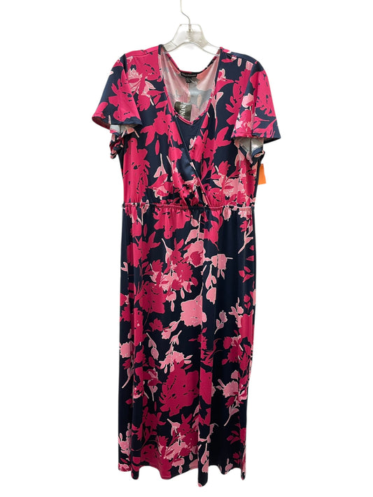 Dress Casual Maxi By Nina Leonard In Floral Print, Size:Xl