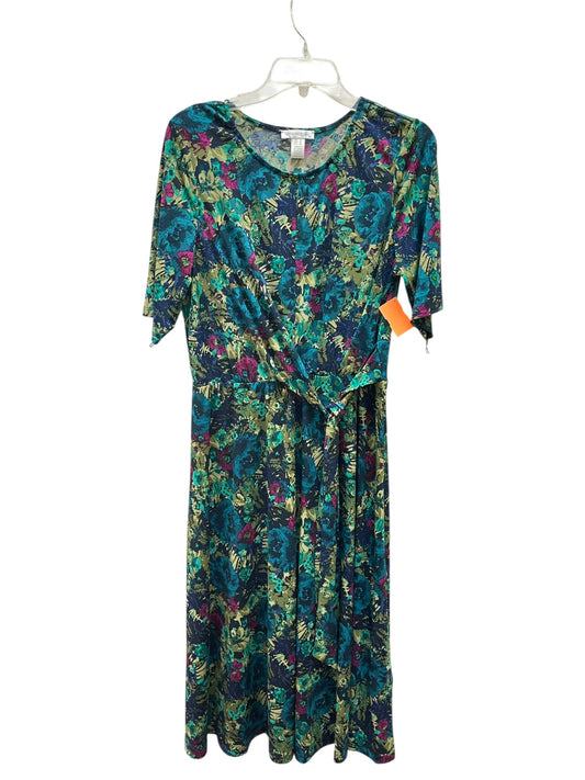 Dress Casual Midi By London Times In Floral Print, Size:14