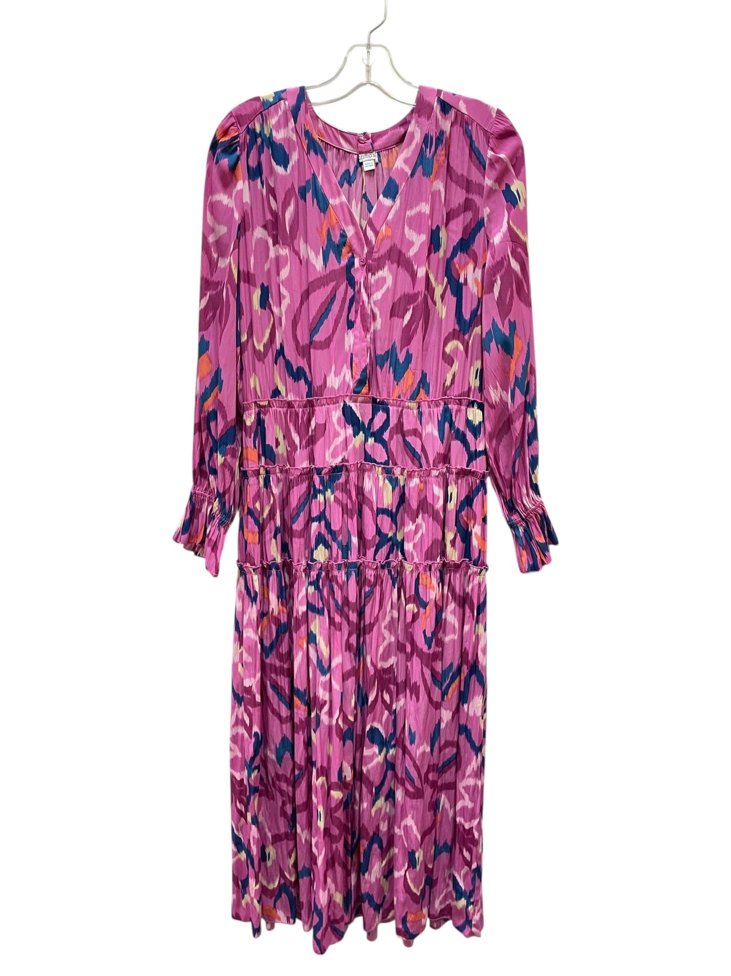 Dress Casual Maxi By Chicos In Pink, Size:M