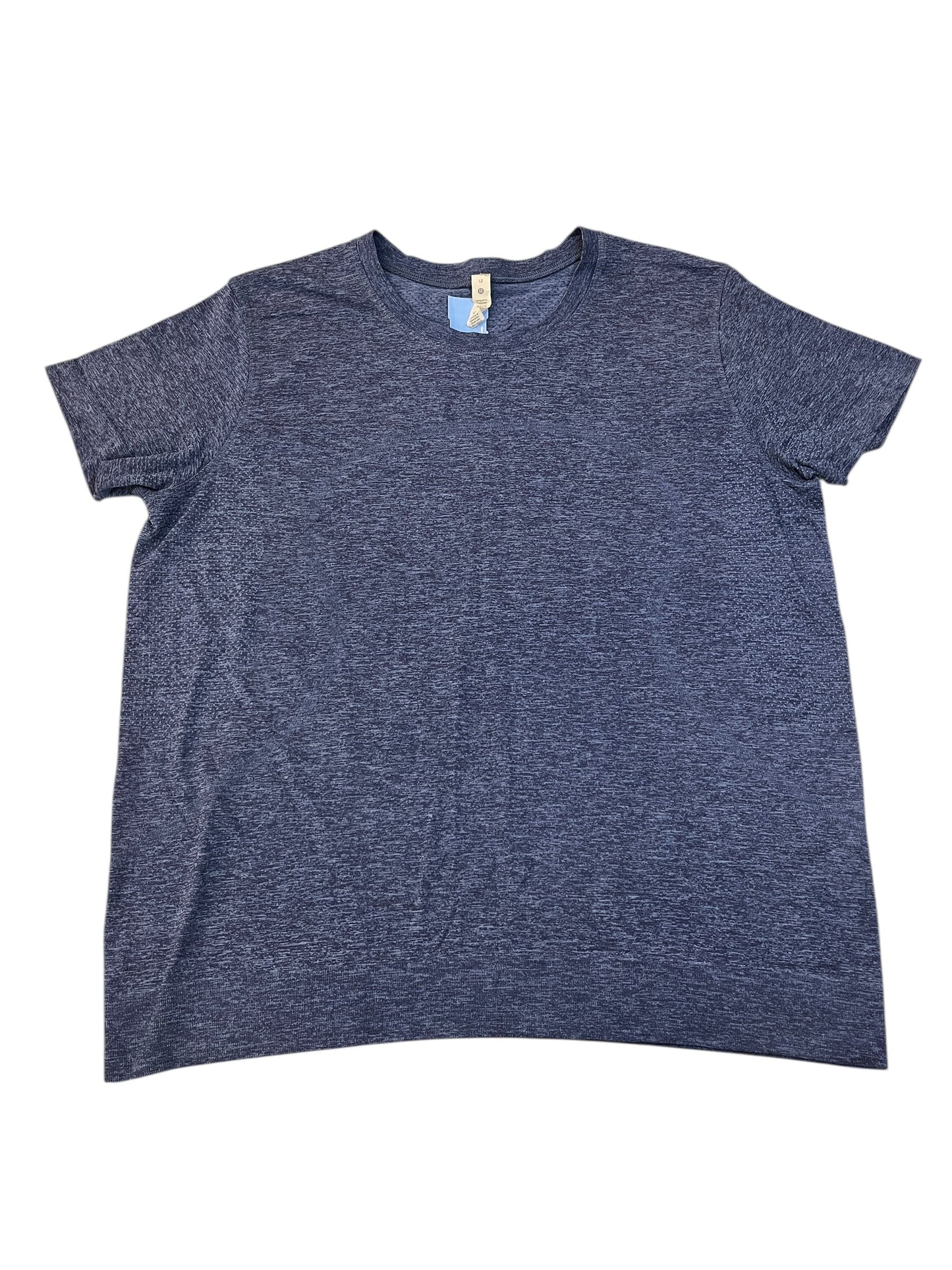 Athletic Top Ss By Lululemon In Blue, Size:L