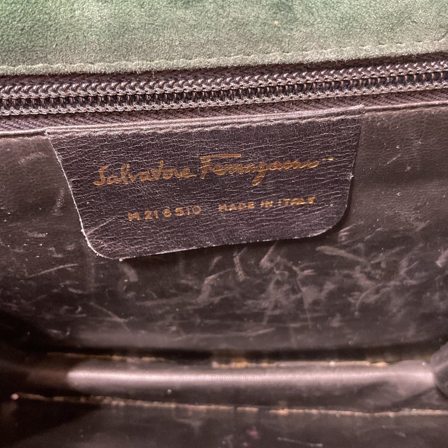 Crossbody Luxury Designer By Ferragamo In Green, Size:Small