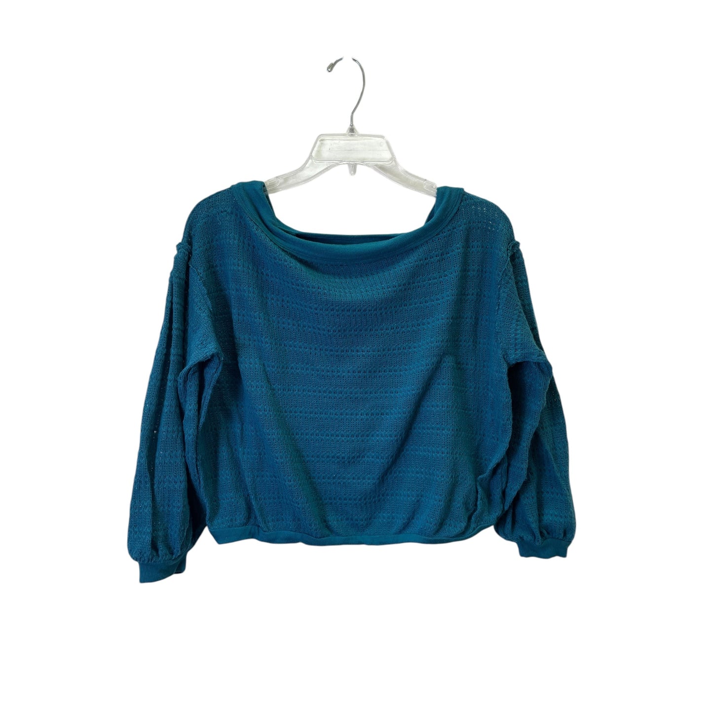 Top 3/4 Sleeve Basic By Free People In Teal, Size:Xs