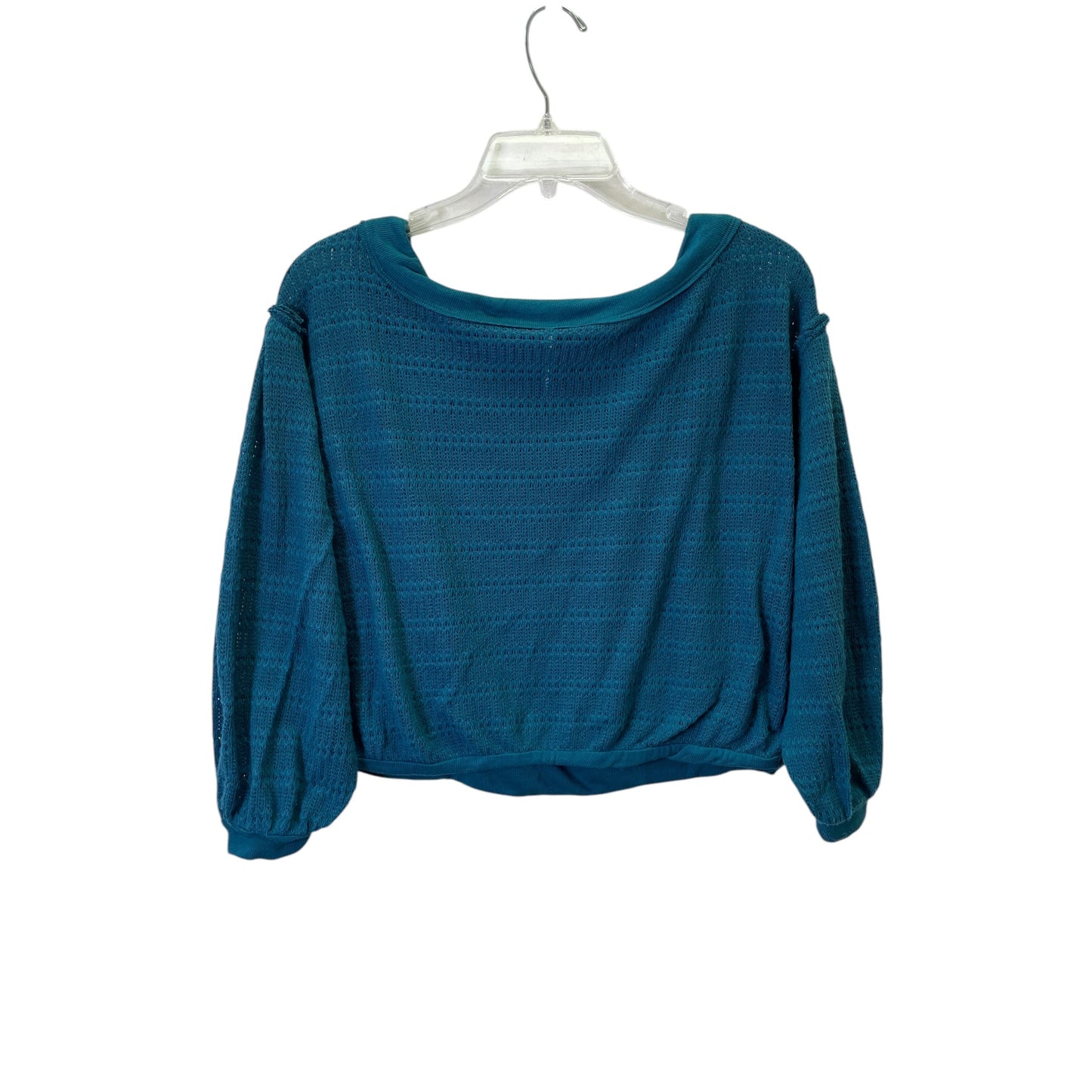 Top 3/4 Sleeve Basic By Free People In Teal, Size:Xs