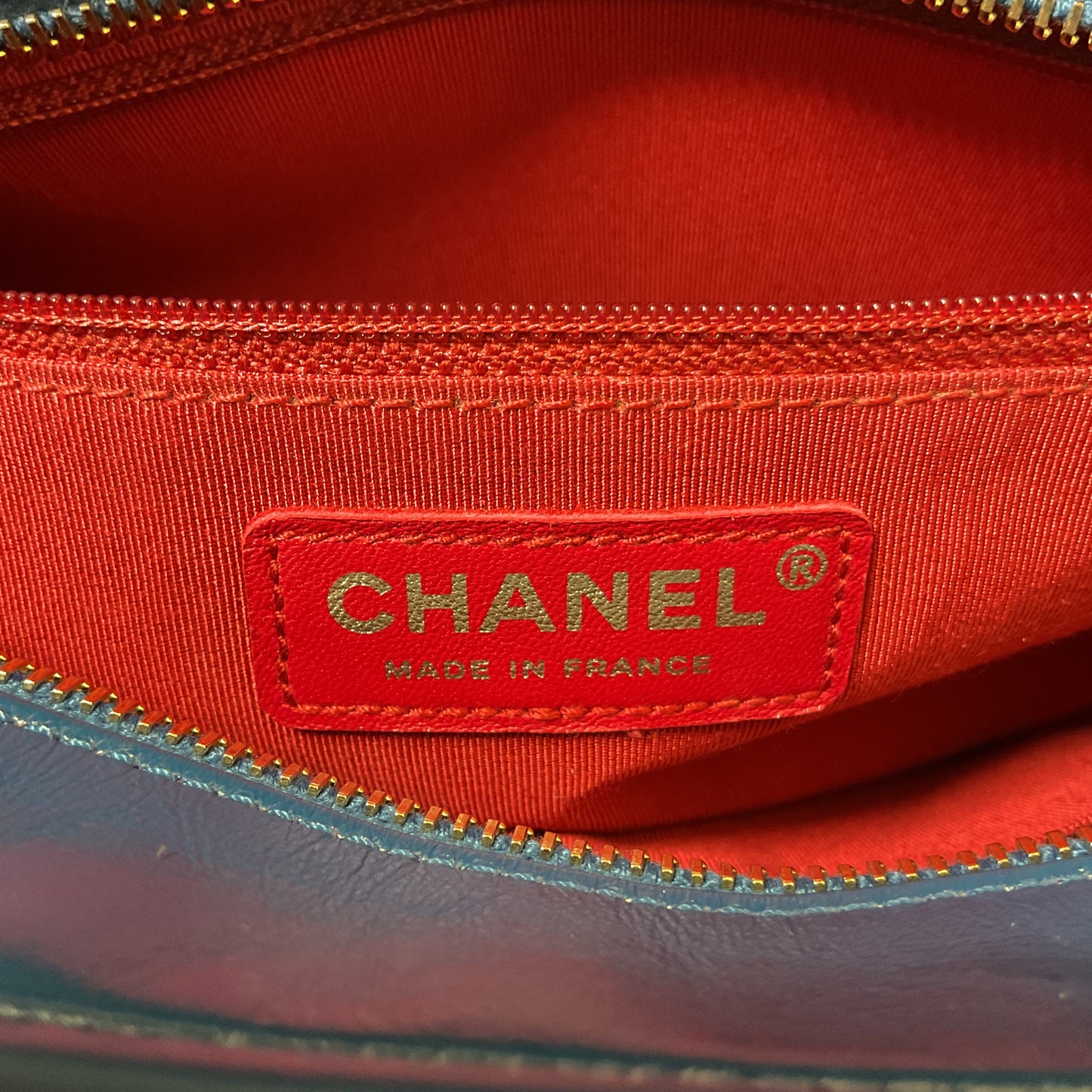 Handbag Luxury Designer By Chanel In Blue & Orange, Size:Medium