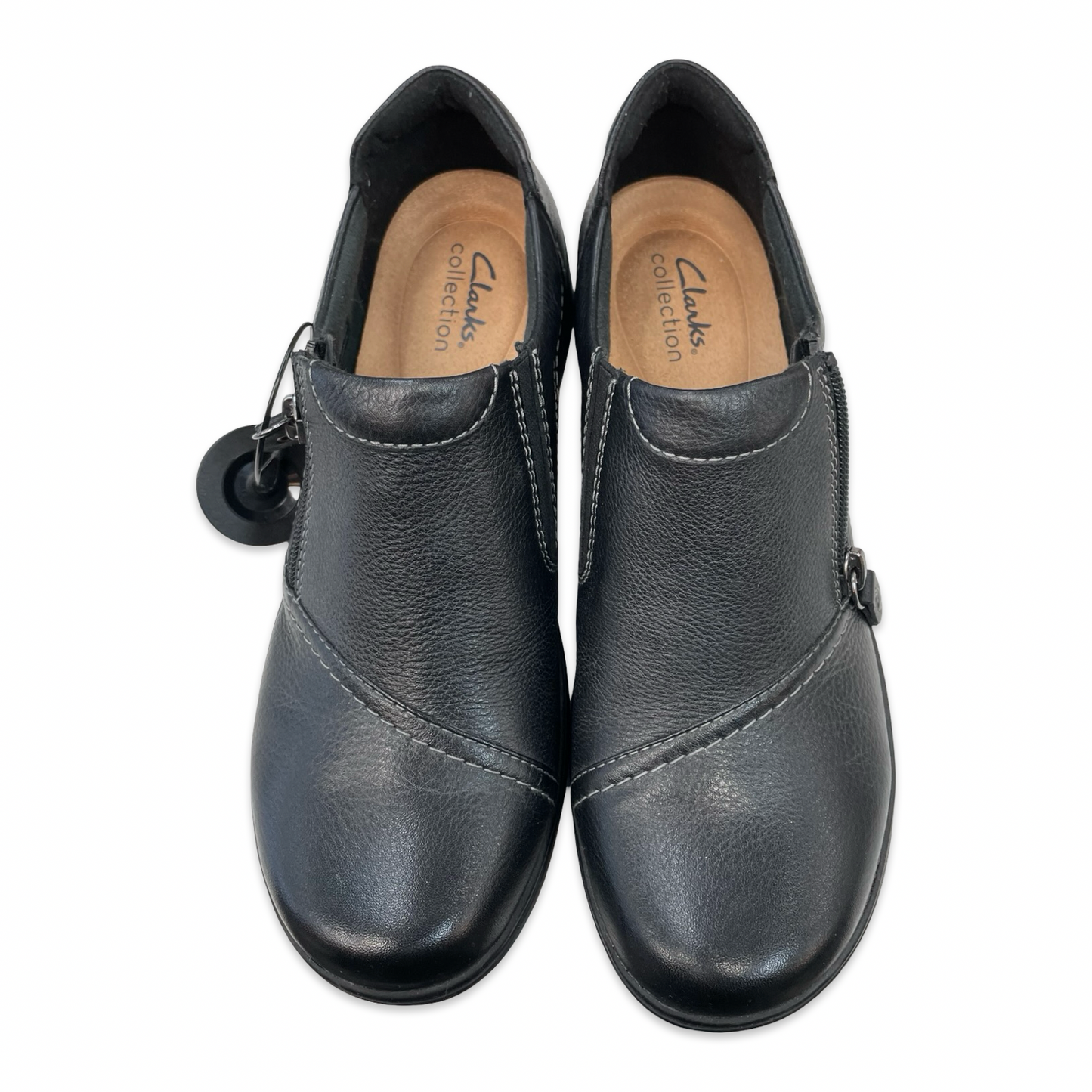 Shoes Flats By Clarks In Black, Size:9