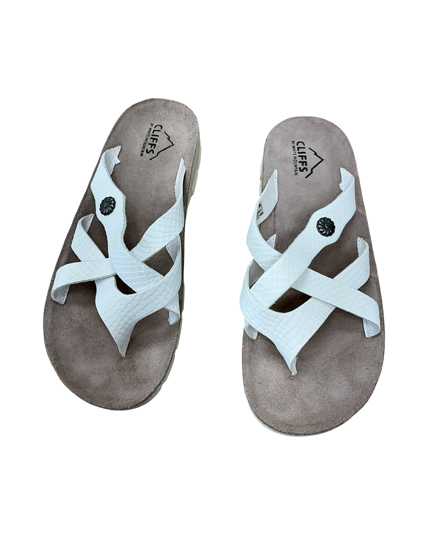 Sandals Flats By White Mountain In White, Size:7