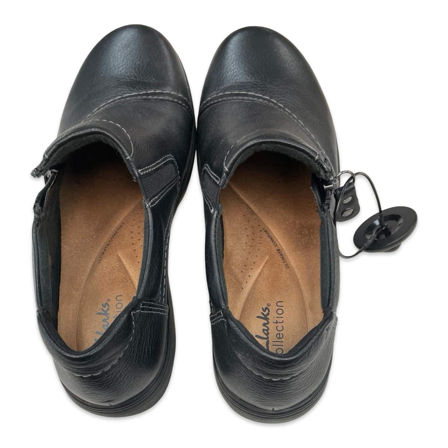 Shoes Flats By Clarks In Black, Size:9