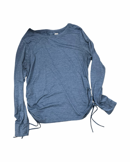 Athletic Top Ls Crewneck By Avia In Blue, Size:L
