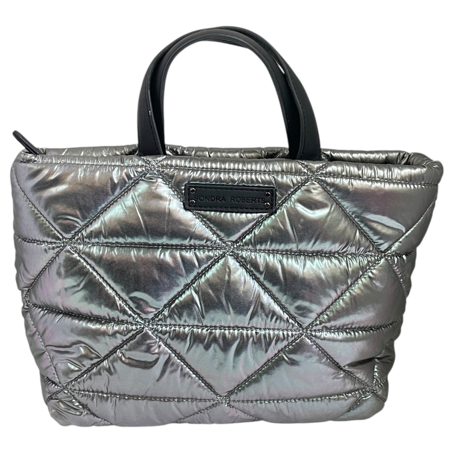 Handbag Designer By Sondra Roberts In Silver, Size:Medium