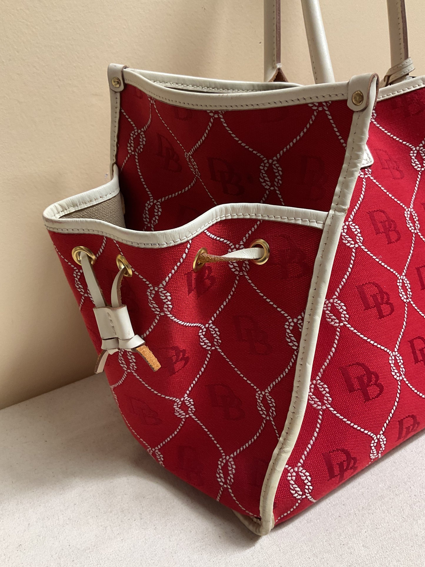 Handbag Designer By Dooney And Bourke In Red, Size:Large