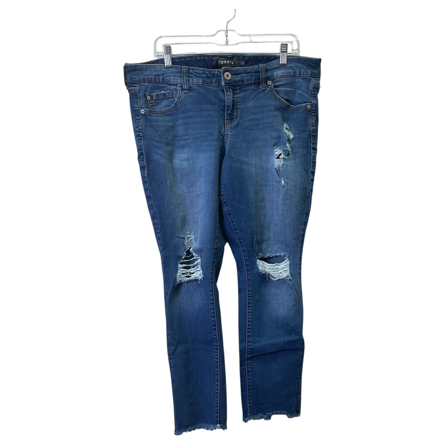 Jeans Boot Cut By Torrid In Blue, Size:14