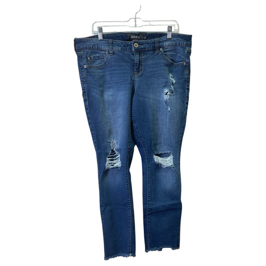 Jeans Boot Cut By Torrid In Blue, Size:14