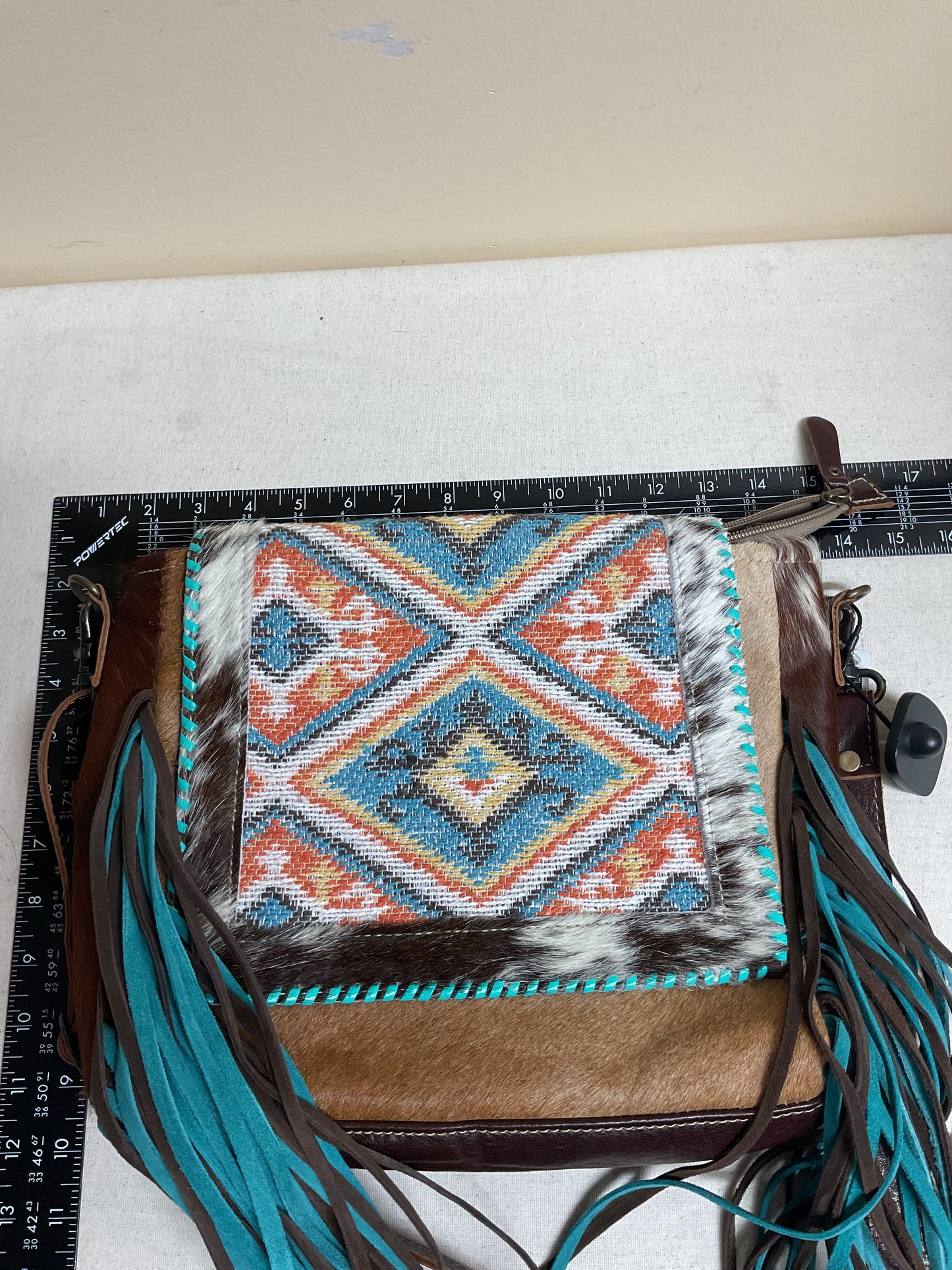 Crossbody Leather By Myra In Animal Print, Size:Medium