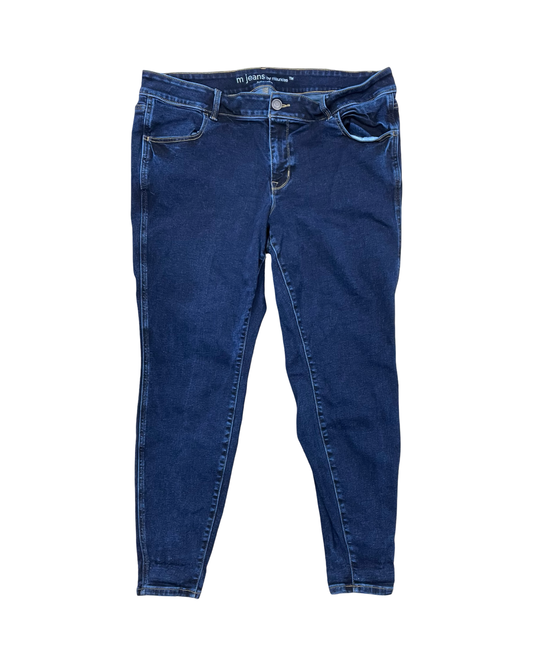 Jeans Skinny By Maurices In Blue Denim, Size:18