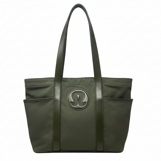 Daily Multi-Pocket Canvas Tote Bag 20L Leather Alternative By Lululemon, Size: Large