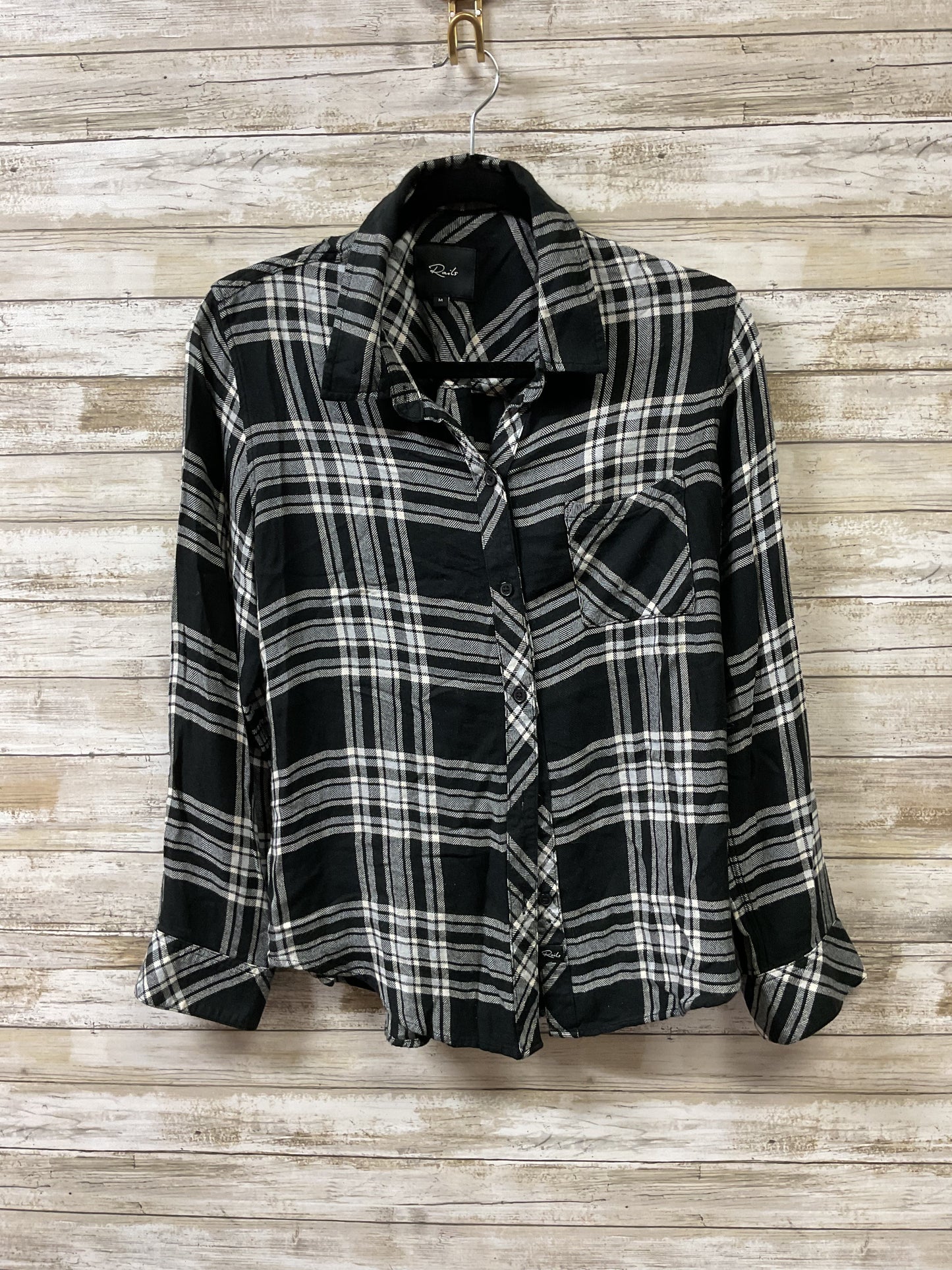 Top Ls By Rails In Black & White, Size:M