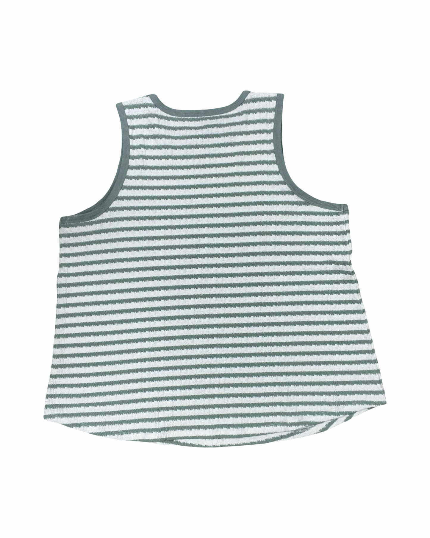 Top Sleeveless By Maurices In Green & White, Size:2X