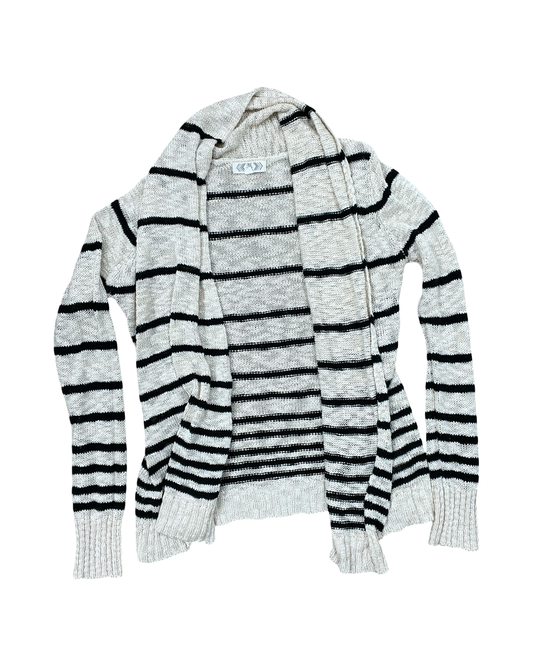Sweater Cardigan By Pink Rose In Cream, Size:Xl