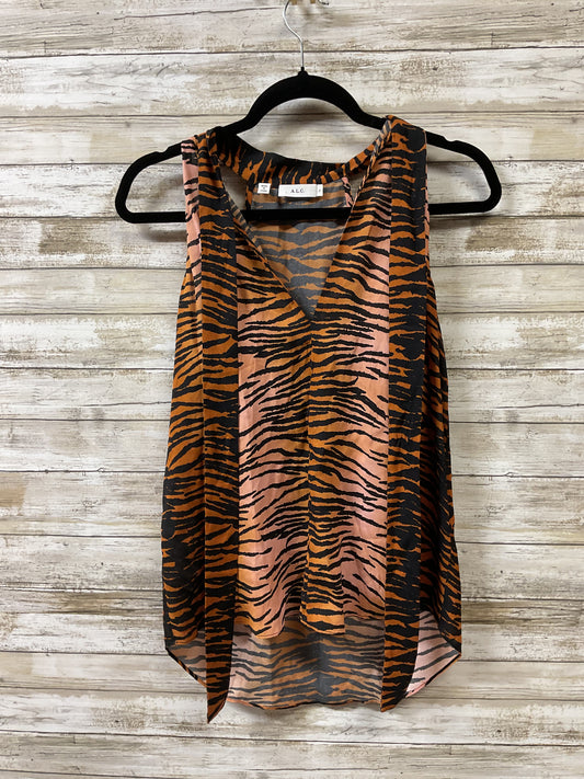 Top Sleeveless By Alc In Animal Print, Size:2