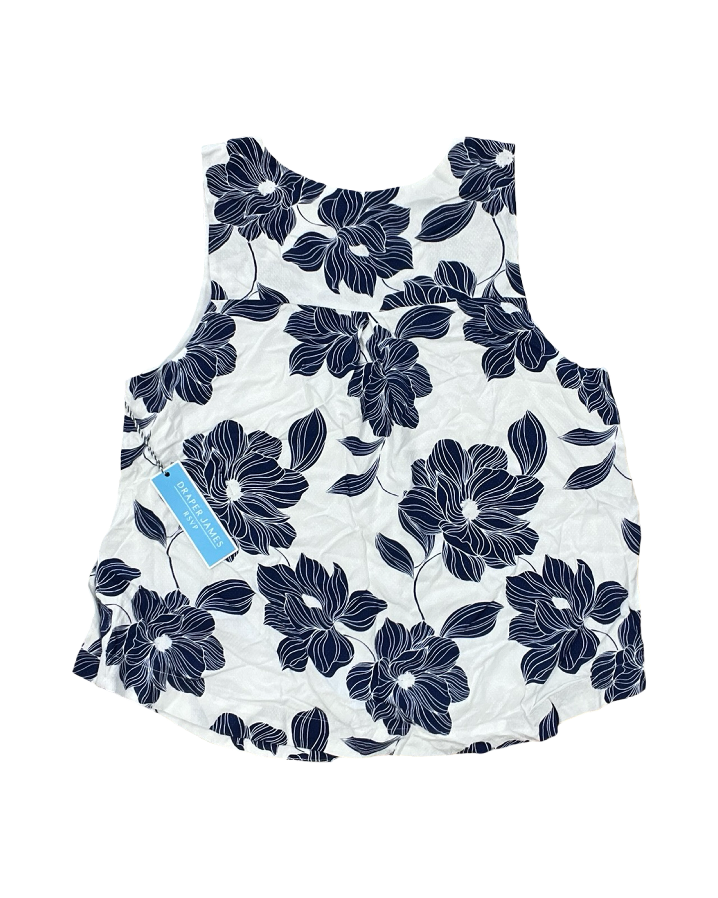 Top Sleeveless By Draper James In Blue & White, Size:L