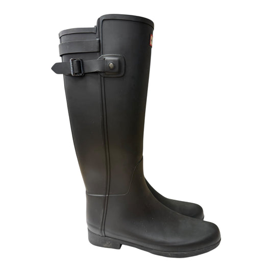 Boots Rain By Hunter In Black, Size:10