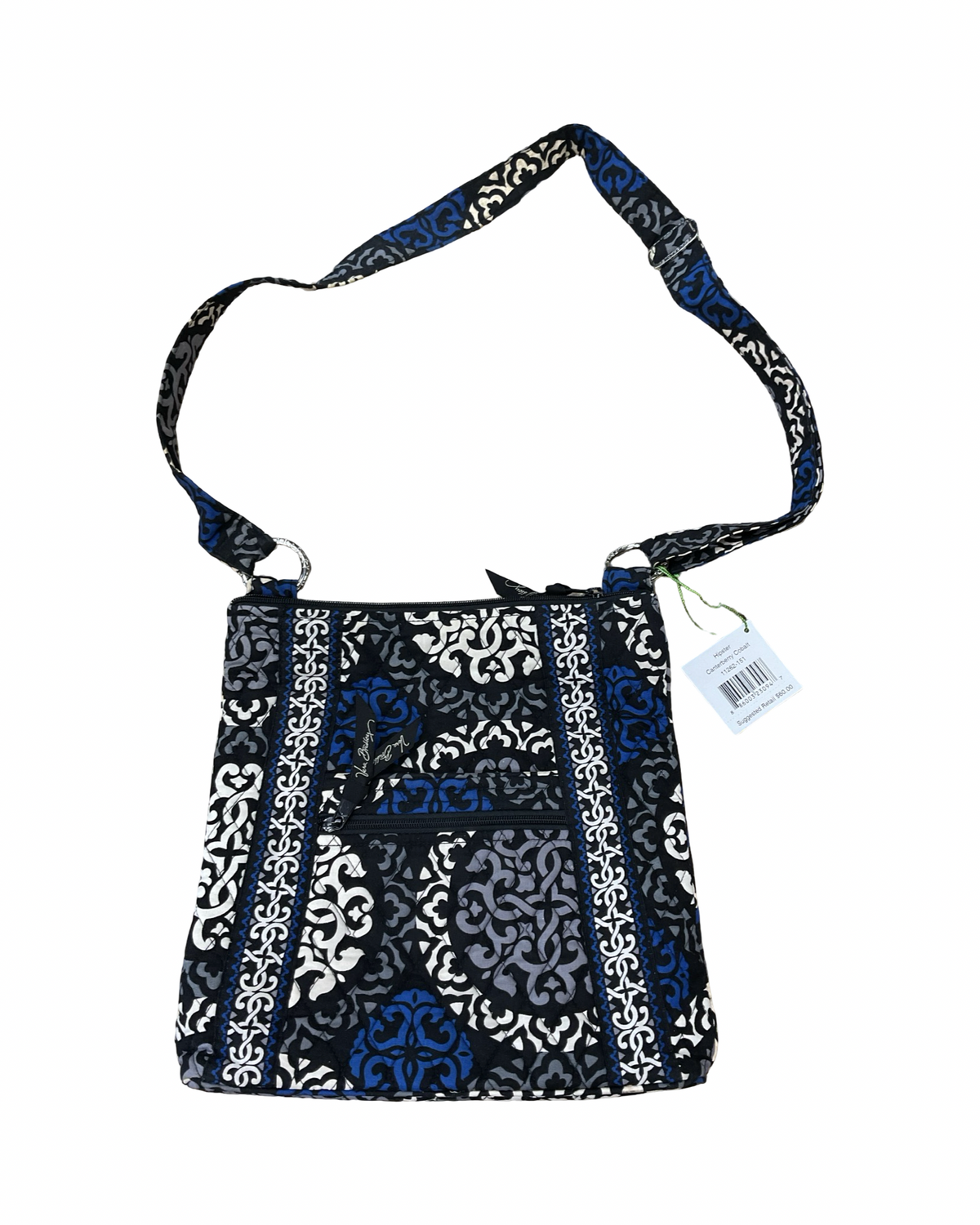 Crossbody By Vera Bradley In Black & Blue, Size:Medium