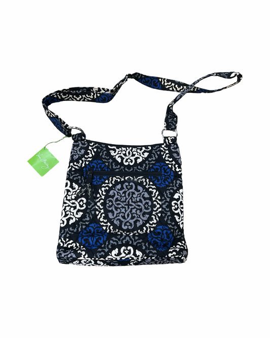 Crossbody By Vera Bradley In Black & Blue, Size:Medium