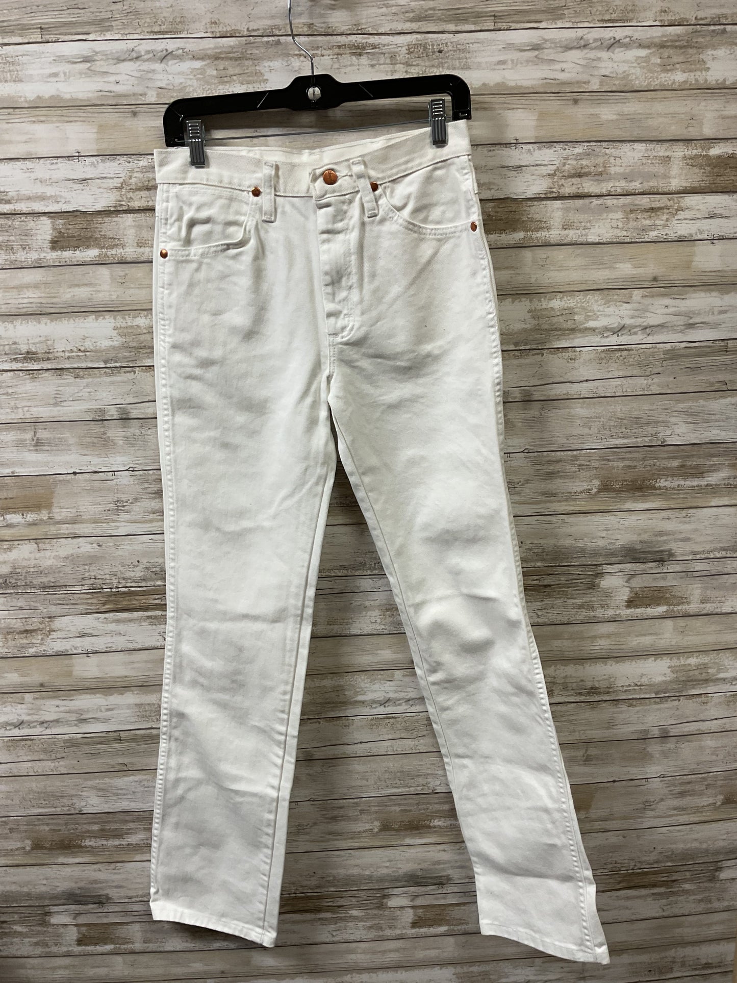 Jeans Straight By Wrangler In White, Size:6