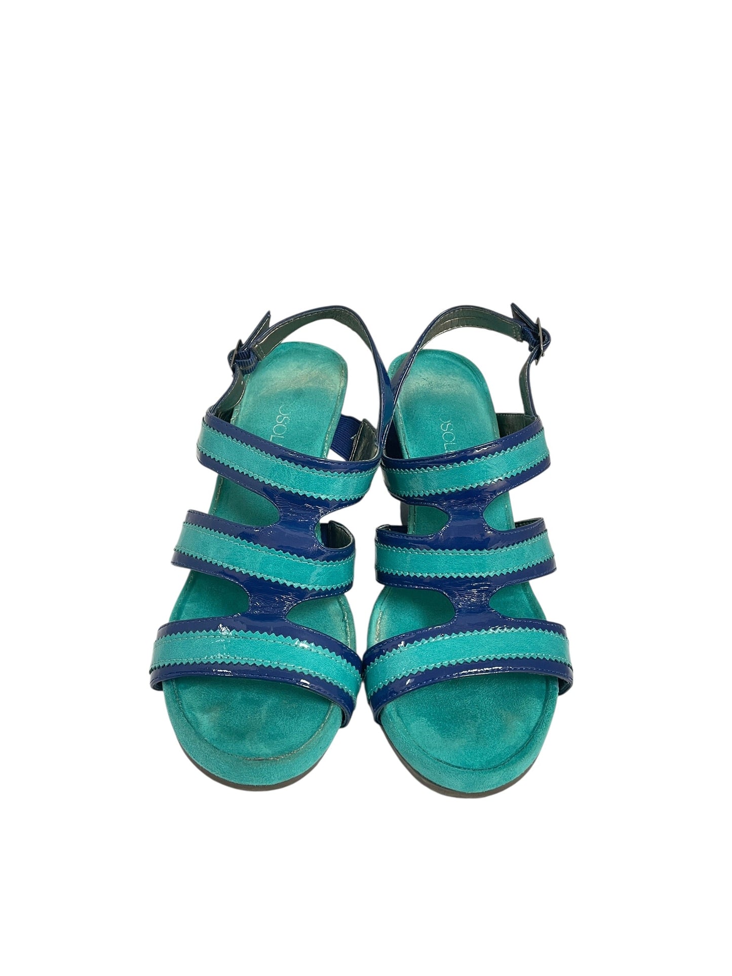 Sandals Heels Wedge By Aerosoles In Blue, Size:7.5